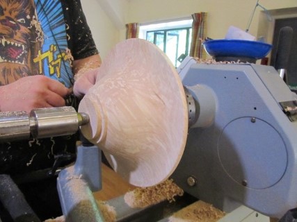 The back of Andy's sycamore bowl